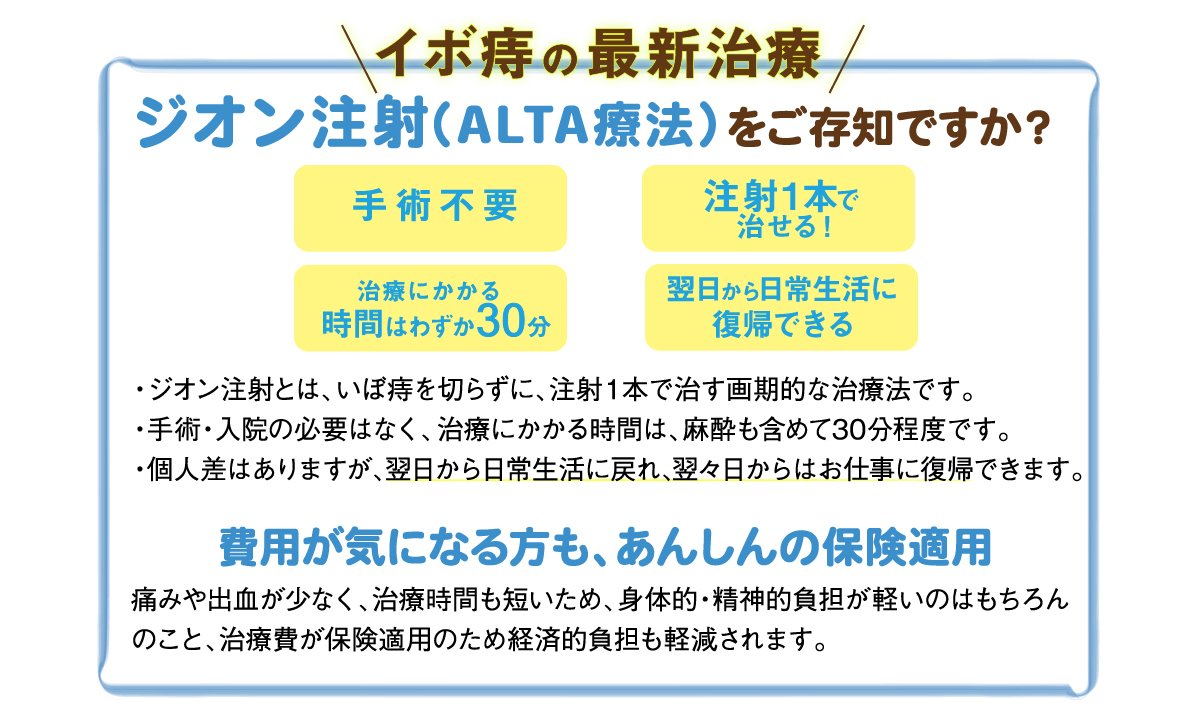 ジオン注射（ALTA療法）をご存じですか？